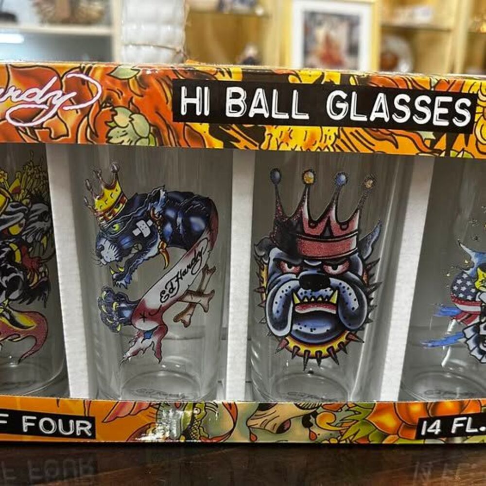 Ed Hardy Hi Ball Glasses